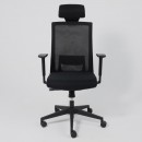 Кресло поворотное ARCUS, черная сетка+ткань/черный полиамид, коллекция AKSPRIME